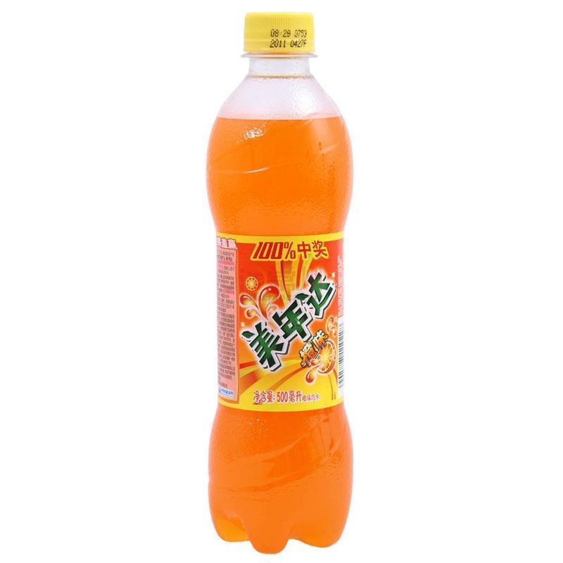 美年达橙味500ml